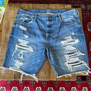 American Eagle ripped denim shorts size 40